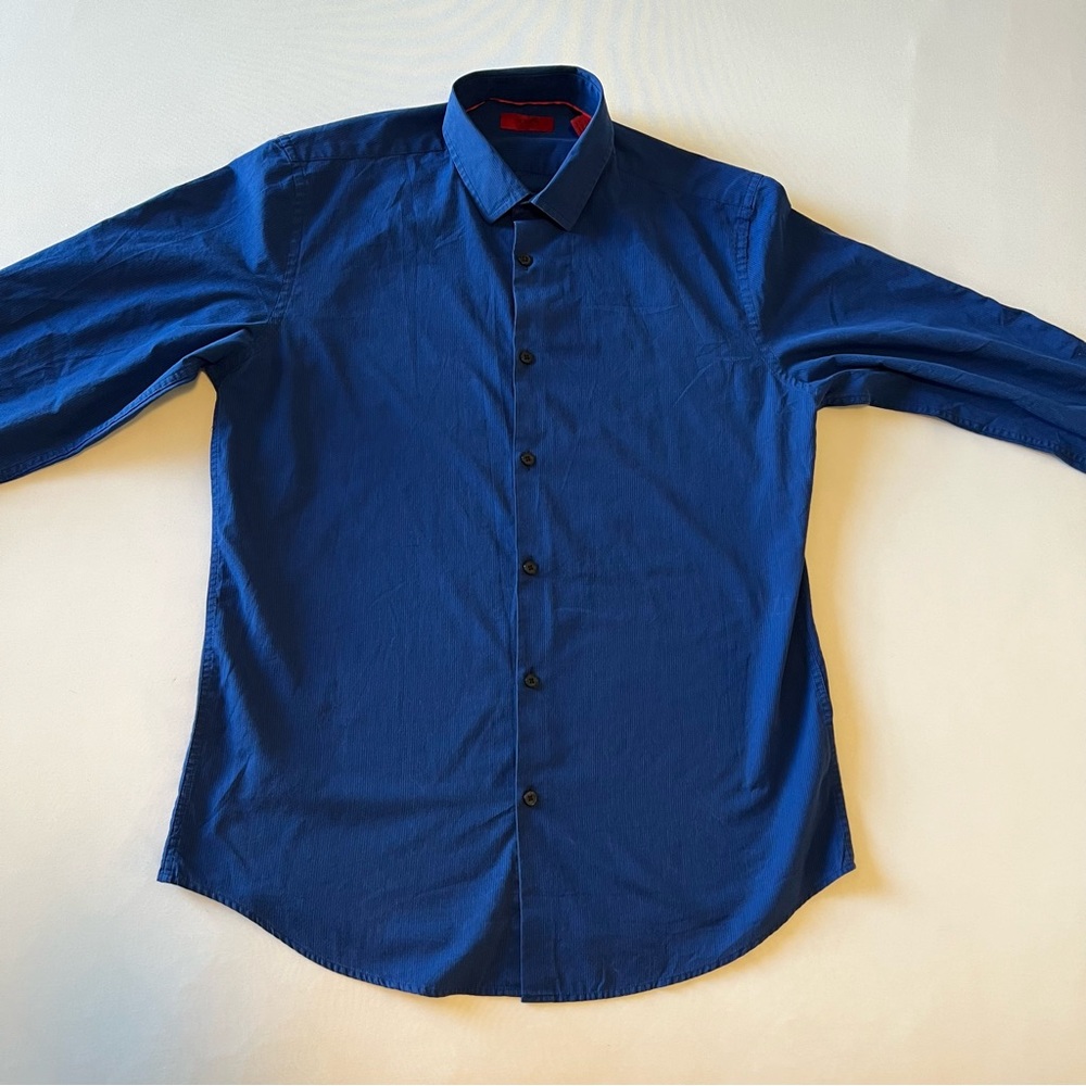 Men’s Blue Alfani Button Up Medium Dress Shirt